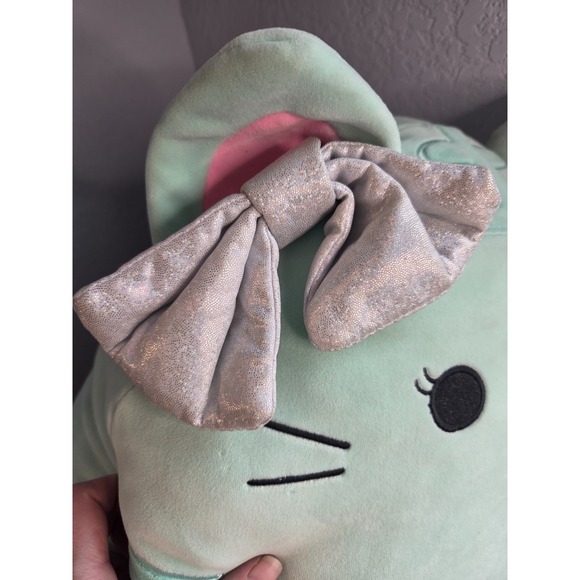 KellyToy Squishmallow Tres'zure the Mint‎ Green Tabby Cat Plush 16" Large NEW - Picture 2 of 6